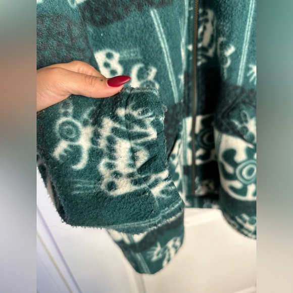 Vintage Aztec Print Oversized Zip Up Jacket. Size XL - Picture 5 of 10